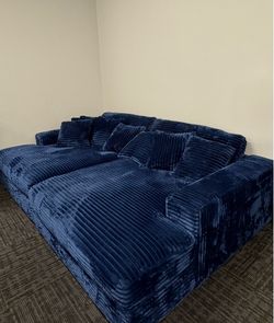 Sofa Dark Blue Corduroy double