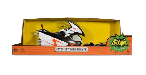 DC Retro Batman 66 Classic TV Series Batcycle with Side Car McFarlane Toys