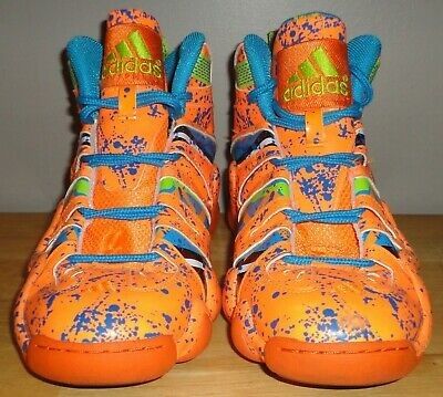 ADIDAS KOBE CRAZY 8 ALL STAR Orange Blue Paint Spatter Shoes - Size 8