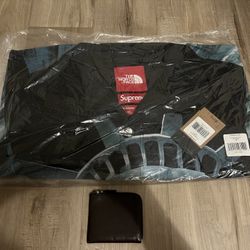 Size M Supreme TNF Statue Of Liberty Jacket Black FW19 