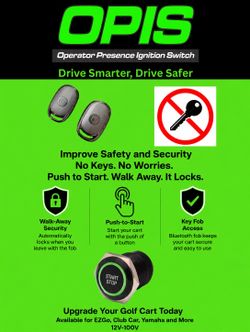 Golf Cart Push-to-Start Smart Ignition & Walk-Away Security