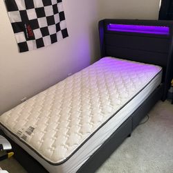 Twin Bed And Bed Frame 