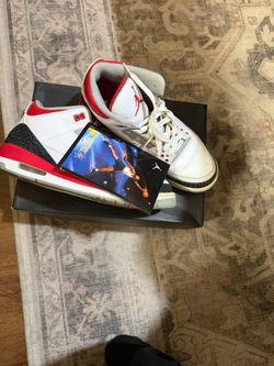 Air Jordan 3 Fire Red Sneakers