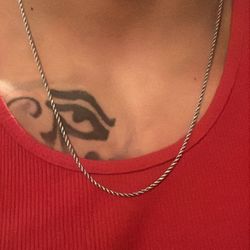 22 In 2 Mm 925 Italy Silver Rope Chain