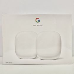 Unopened Google Nest Wifi Pro - 2pk (Wi-Fi 6E) - Snow SEALED*