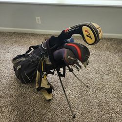 Golf Club Set, Titleist AP3 Irons 4-PW, Taylormade R7 Superquad And More