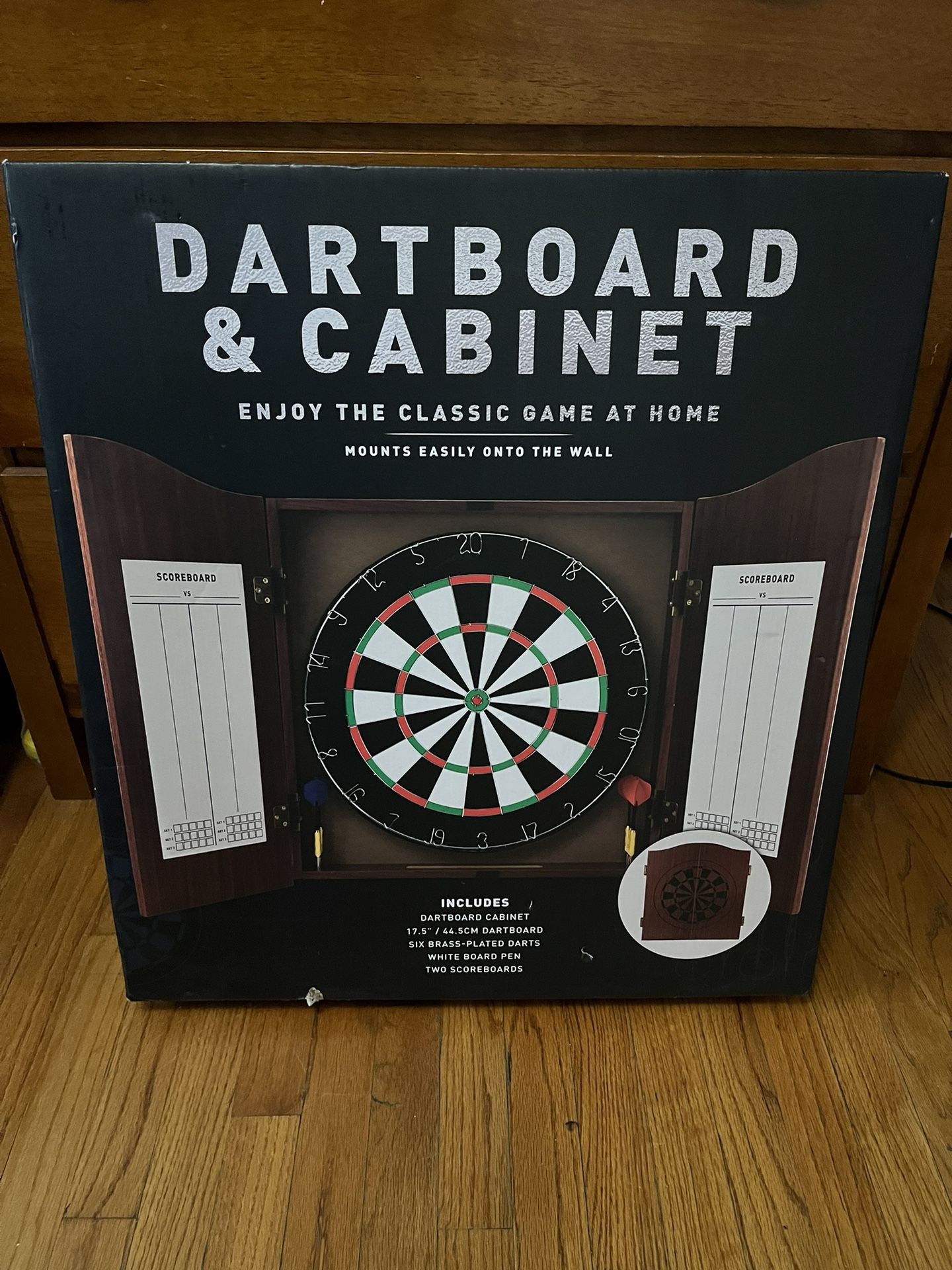 Dart Board And Cabinet
