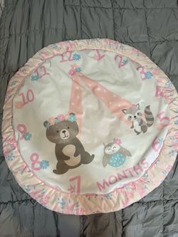 Baby Monthly Milestone Blanket Woodland Animals