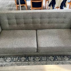 Loveseat Sofa, Blue Tweed, 80 X 36 X 30, EUc