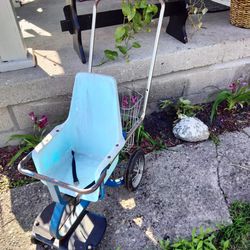 Vintage Metal Tot Stroller With Wire Basket Asking $150 Obo