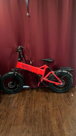 MATE Folding Fat-Tire Electric Bike – Full Suspension, Rear Rack