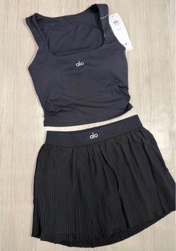 Black Athletic Skort and crop top set Size L