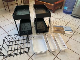 Under Sink 2-Tier Organizer Set with Baskets