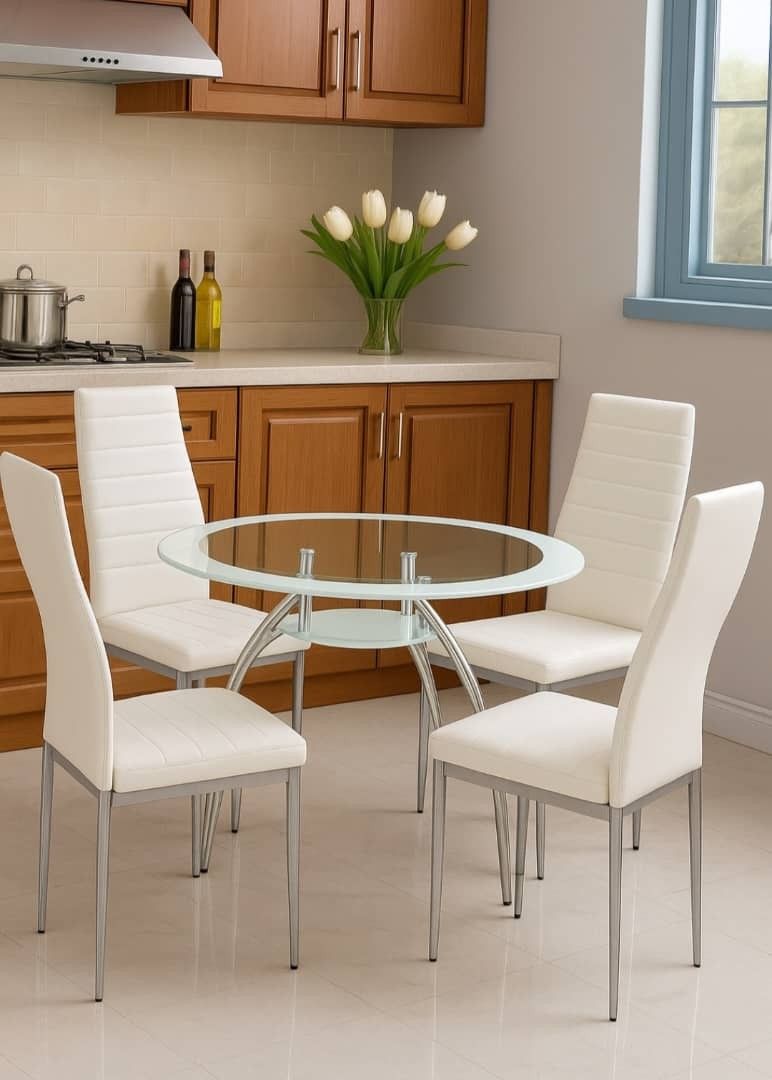 White ⚪️ Dining Table 🍽 Juego De Comedor 