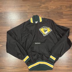Harvard Clothing Athletic Otterwear Vintage Oregon Ducks Baseball  Half Zip Jacket Size Small  