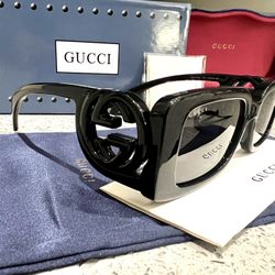 New  GUCCI GG1325S  Ivory Black Women's  Sunglasses