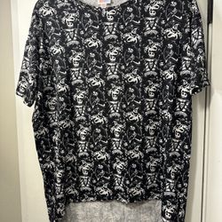 Lula Roe Nightmare before Christmas Irma Tunic Blouse Shirt XS 