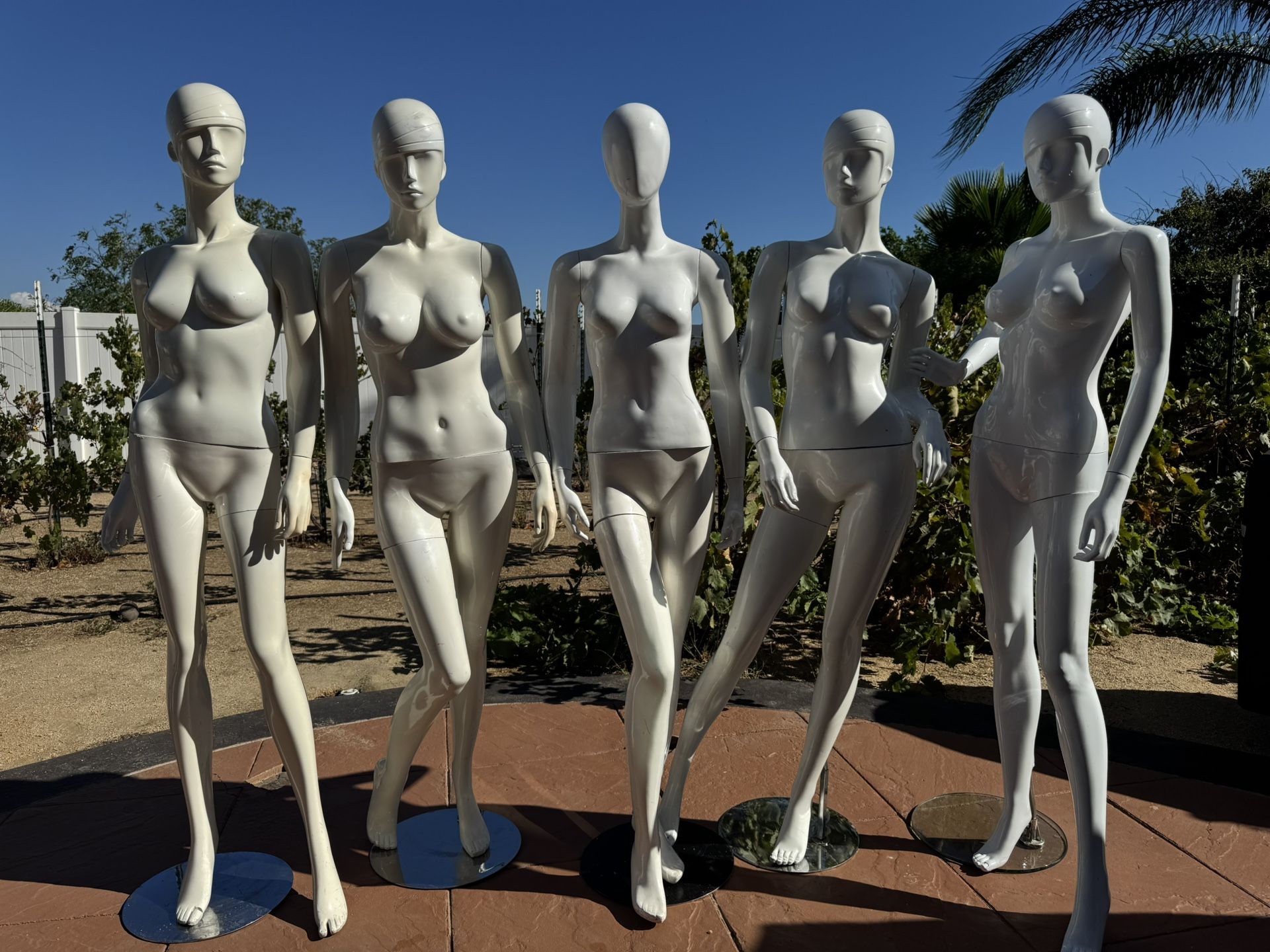 Lot Of 5 White Female Mannequins