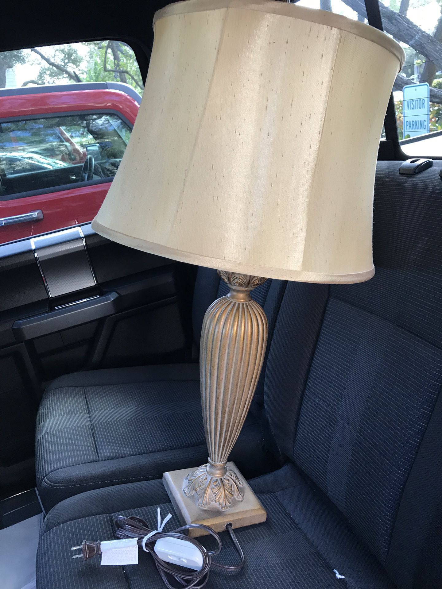 30 inch tall lamp with shade and dimmer