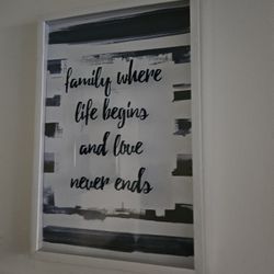 Family Quote Framed Wall Decor