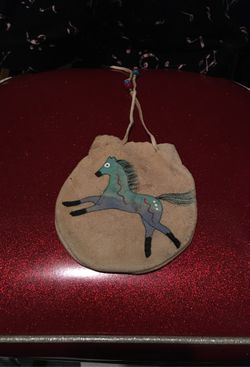 Leather Hand Painted Purse