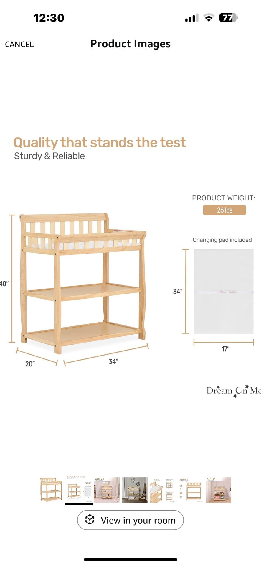 Changing Table New $$100