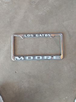 Vintage Buick License Plate Frame Los Gatos Moore Buick