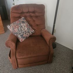 One Pair Velour Reclining Chairs