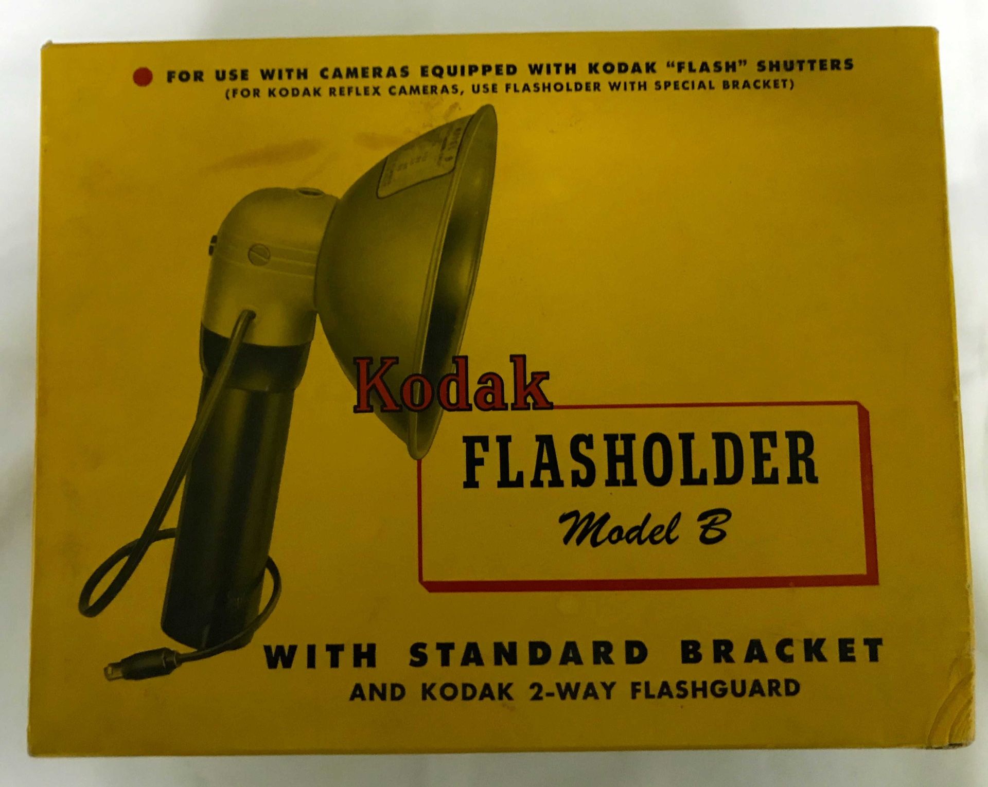 Vintage Kodak Flasholder Model B With Standard Bracket - Complete 