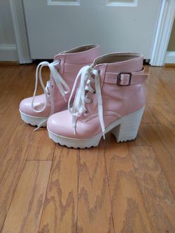 Pink Heel Boots