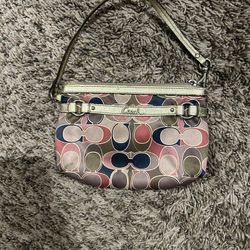 Colorful Vintage Coach Wristlet 