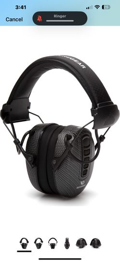 Venture Gear Clandestine Electronic Hearing Protection Earmuffs NRR 24dB, Black Graphite Pattern