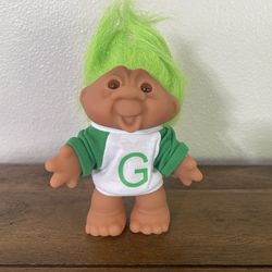 Vintage 1986 Thomas Dam Lucky Bingo Troll Green & White