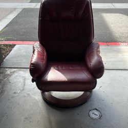 Lether Recliner chair Red
