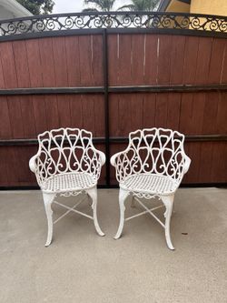 Vintage Cast Iron chairs-Pair
