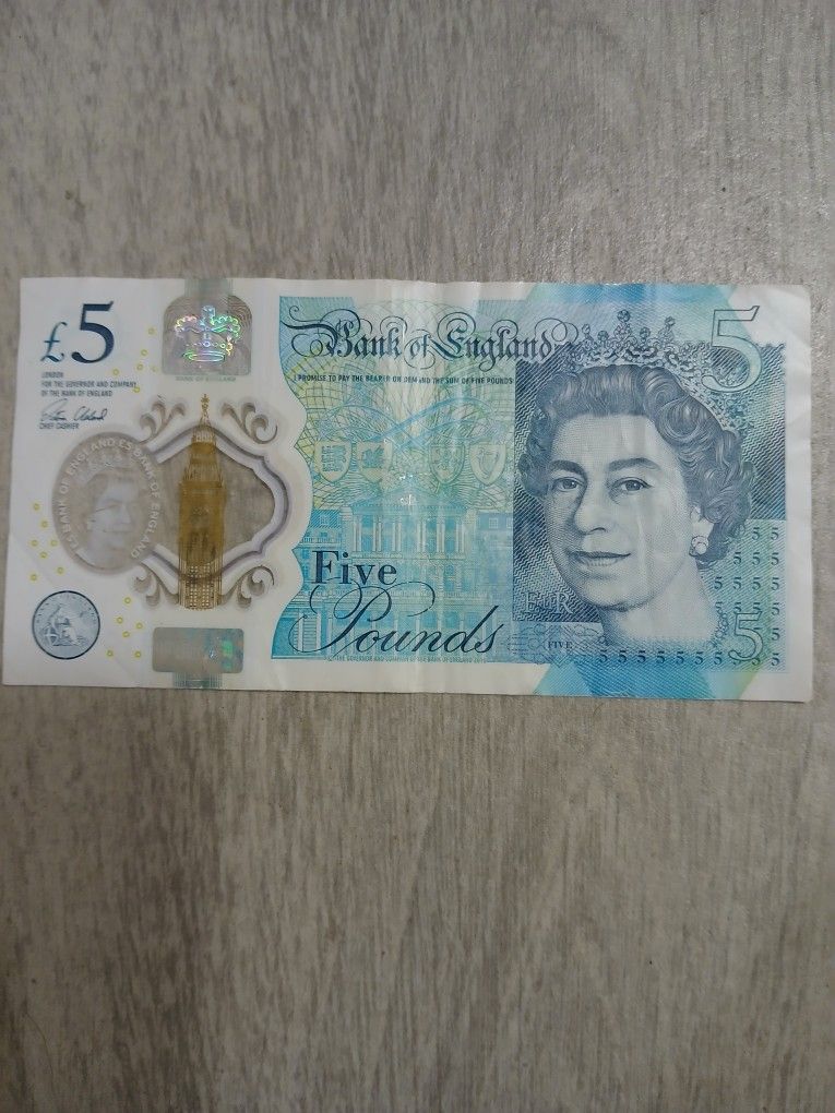 England Great Britain 5 Pound Note