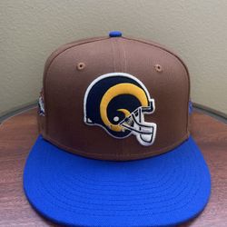 New Era LA Rams Super Bowl 2000 Tan Fitted Hat Size 7 3/4. Great Condition.