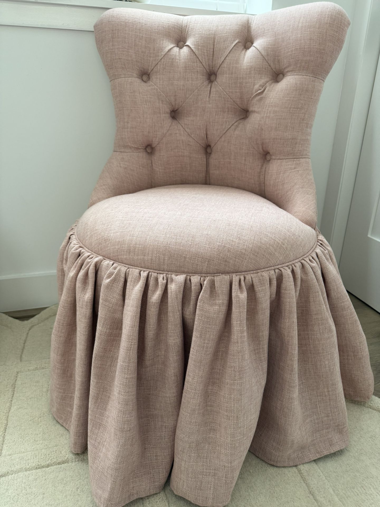 Birch Lane Pink Linen Chairs