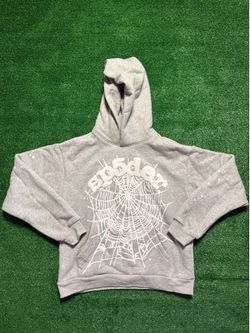 Grey and White Spider Hoodie