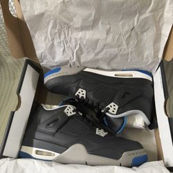 Jordan Air Jordan 4 Retro Motorsports Alternate Black Blue Size 7Y 408452-006  