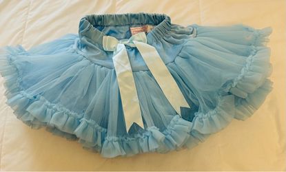 Light Blue Tulle Ruffle Tutu Skirt Size Small