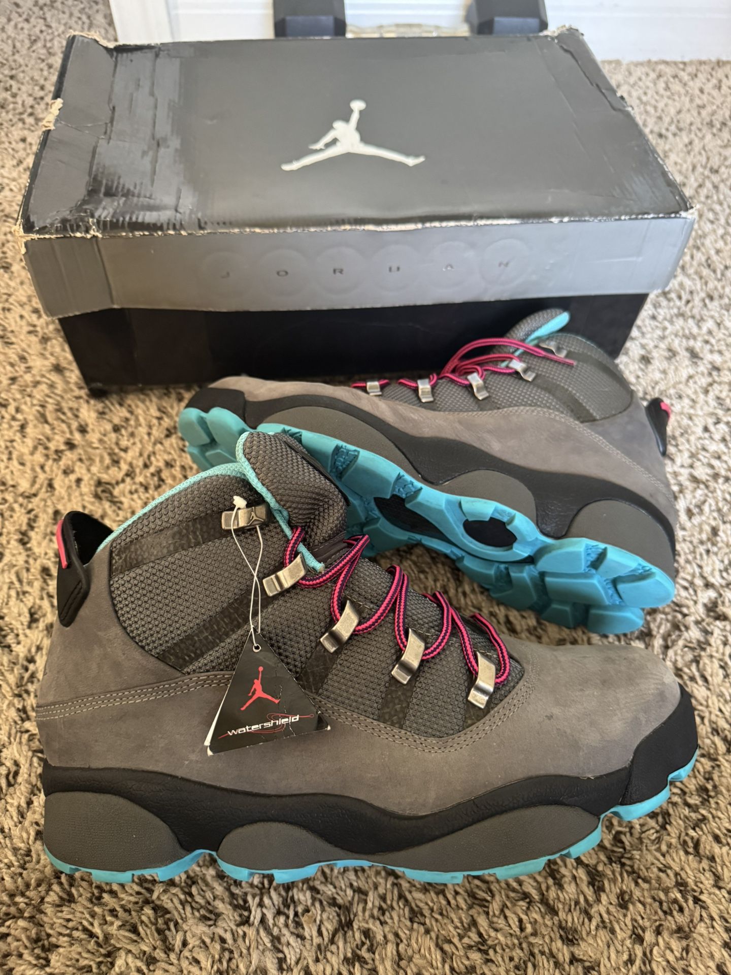 RETRO Nike Air Jordan 6 Rings Winterized BOOT Sz9.5 Reimagined 4 Lost And Found Playoff FOAMPOSITE 1 Bred Shattered Backboard The