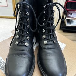 Designer brand Paolo Ladies Combat Boots Genuine Leather