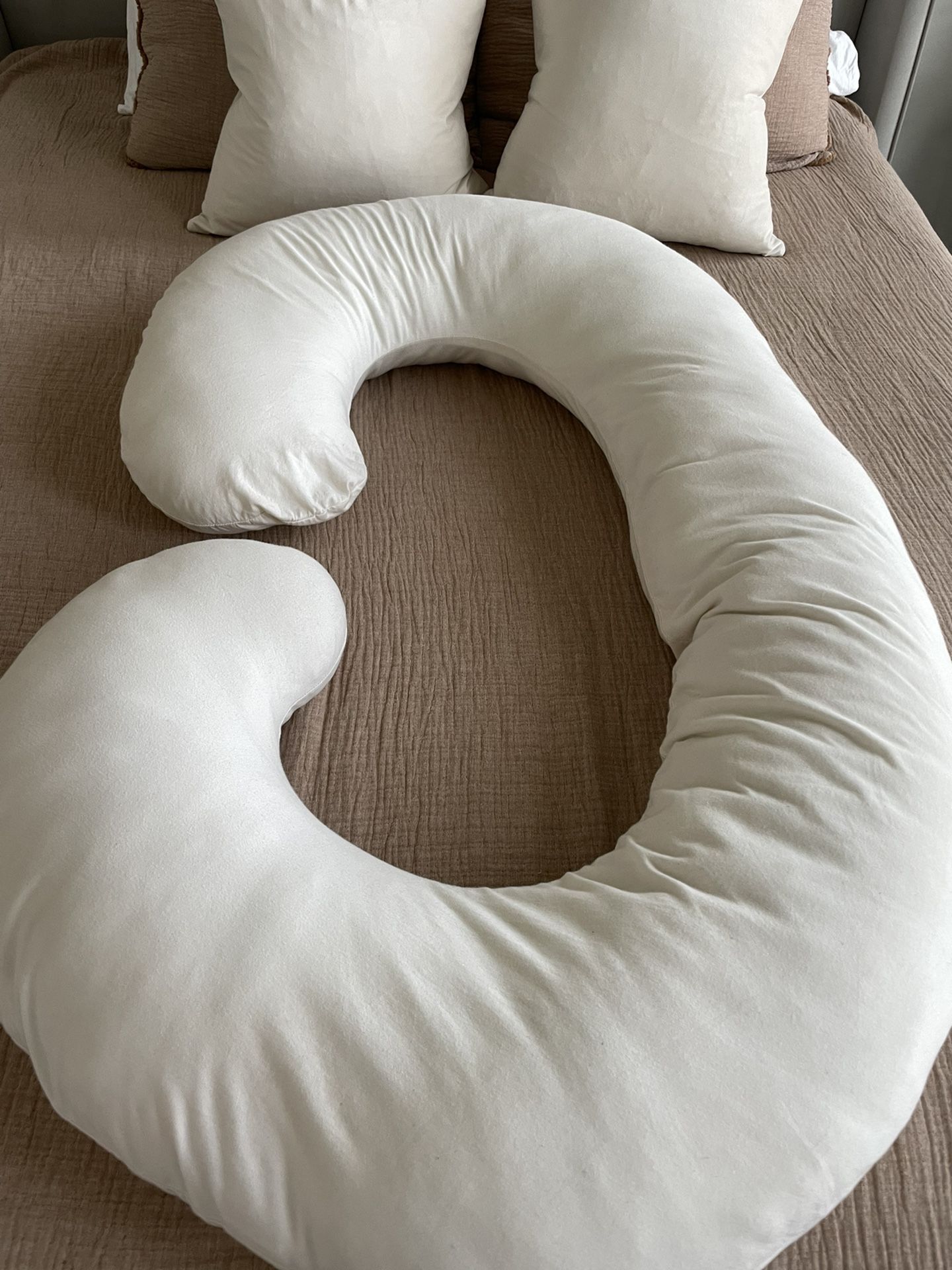 PharMeDoc Organic Cotton Pregnancy Pillows C-Shape Full Body Pillow