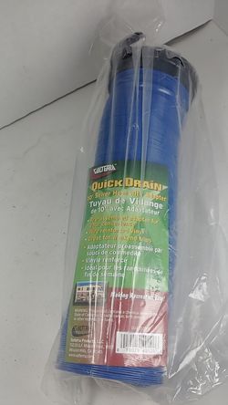 Quick drain 10 ft sewer hose with adapter