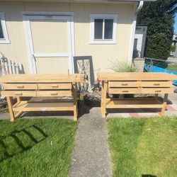 Hardwood Workbenches / Potting Tables - Great Shape!!