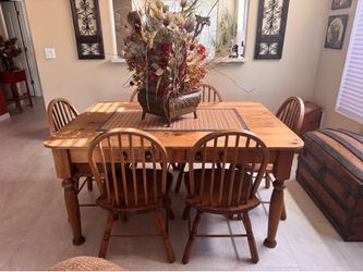 Dining room table and chairs