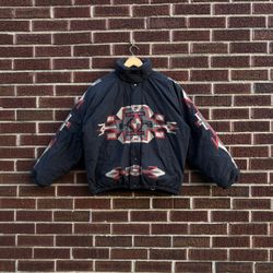 90s VINTAGE POLO AZTEC NATIVE PUFFER DOWN JACKET by POLO RALPH LAUREN 