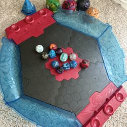 Bakugan Battle Playset With Several Small And Large Bakugan
