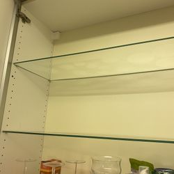 Two Glass Shelves 11.5 X 34 Inch 